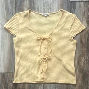Madewell • Gingham Tie-Front Blouse